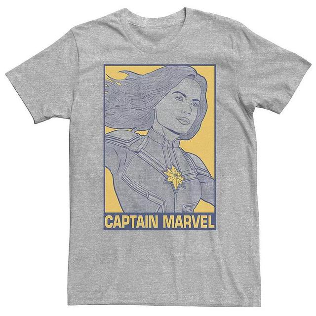 Big & Tall Marvel Avengers Endgame Captain Marvel Pop Art Tee, Mens Product Image