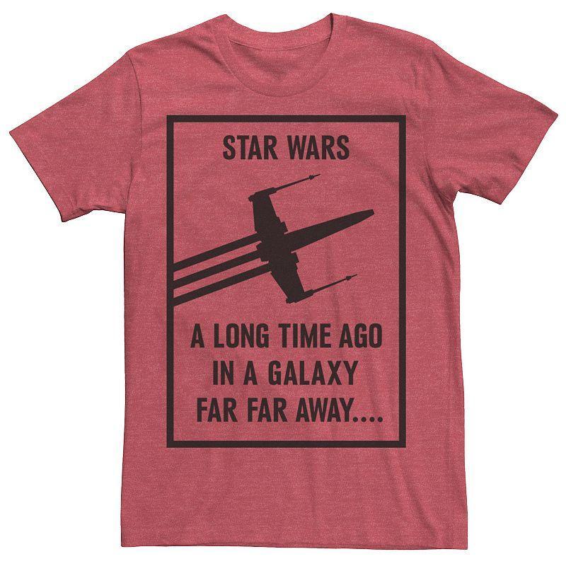 Mens Star Wars In A Galaxy Far Tee Red Grey Product Image