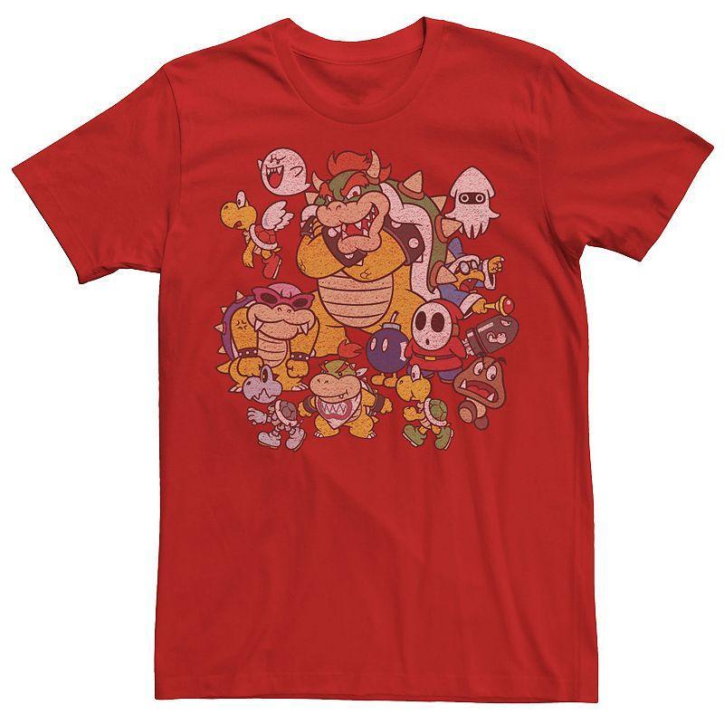 Mens Nintendo Super Mario Bowser Enemy Group Tee Product Image