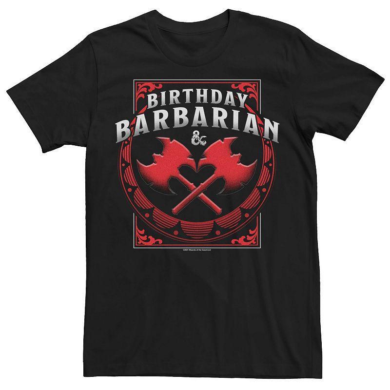 Mens Wizards Of The Coast Dungeons & Dragons Birthday Barbarian Axes Logo Tee Product Image