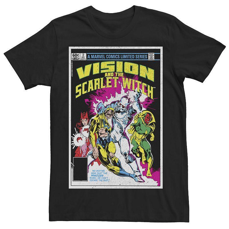 Mens Marvel Vision And The Scarlet Witch Cant Escape The Past Tee Product Image