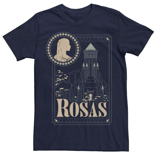 Mens Wish Rosas Card Graphic Tee Blue Product Image