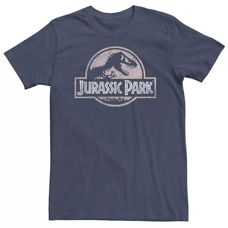 Big & Tall Jurassic Park Peach Distressed Graphic Tee, Mens Product Image