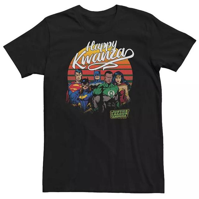 Mens Justice League Happy Holidays Kwanza Season Tee Product Image