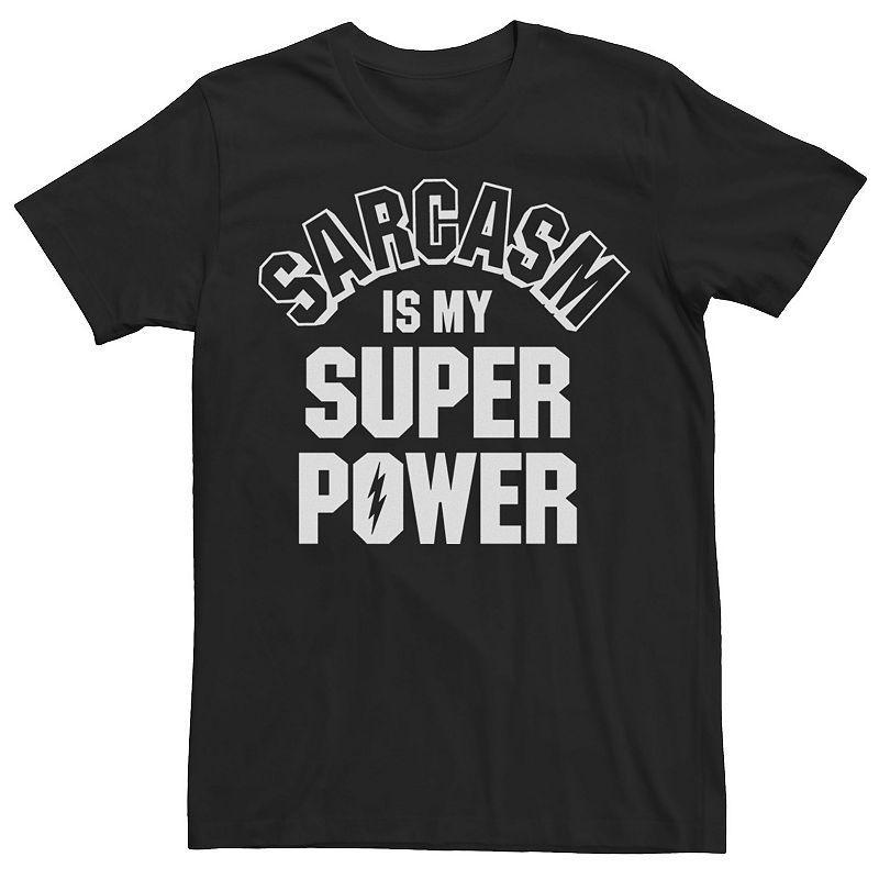 Mens Sarcasm Is My Super Power Collegiate Funny Graphic Tee Product Image