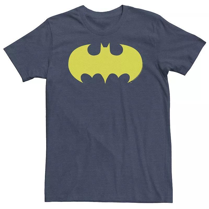 Big & Tall DC Comics Batman Solid Chest Logo Tee, Mens Navy Grey Product Image