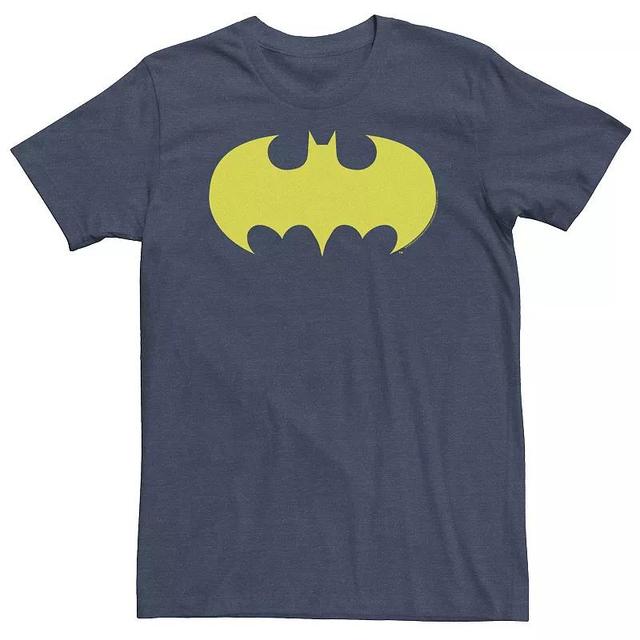 Big & Tall DC Comics Batman Solid Chest Logo Tee, Mens Navy Grey Product Image