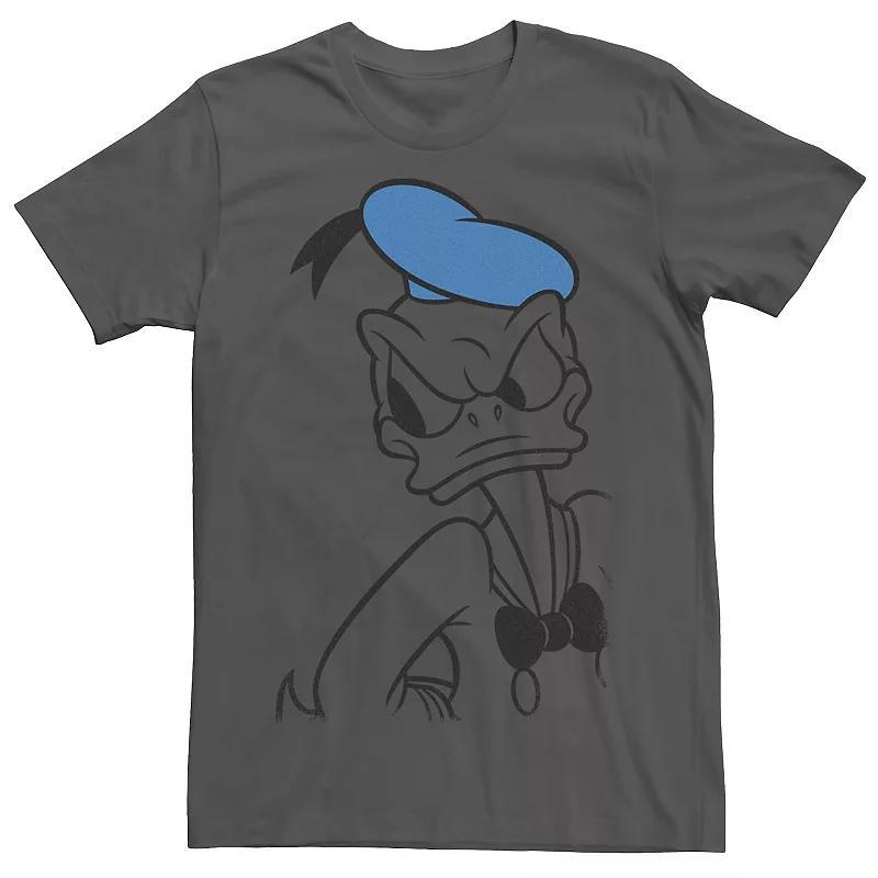 Disneys Mickey & Friends Donald Duck Tonal Portrait Mens Tee Grey Product Image