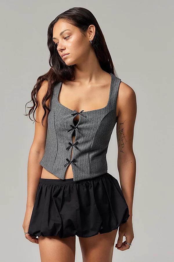 Silence + Noise Pinstripe Corset Top Womens at Urban Outfitters Product Image