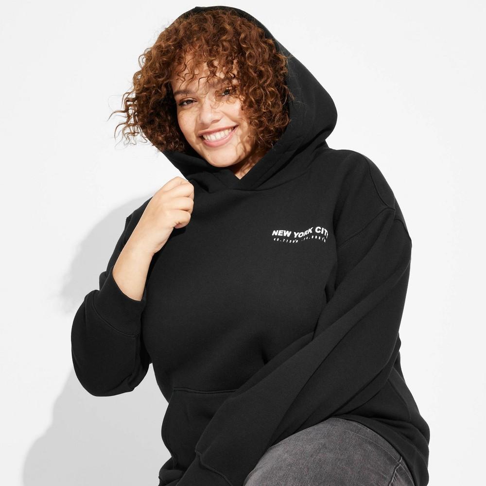 Womens Perfect Hoodie Sweatshirt - Wild Fable Black XXL Product Image