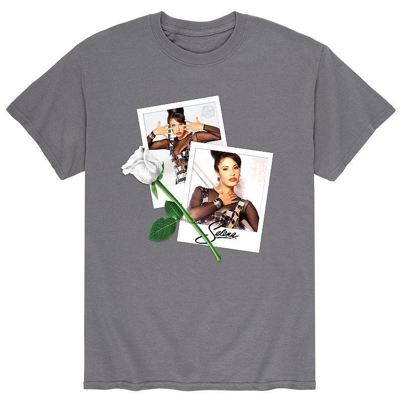 Mens Selena Quintanilla Polaroids Tee Grey Product Image