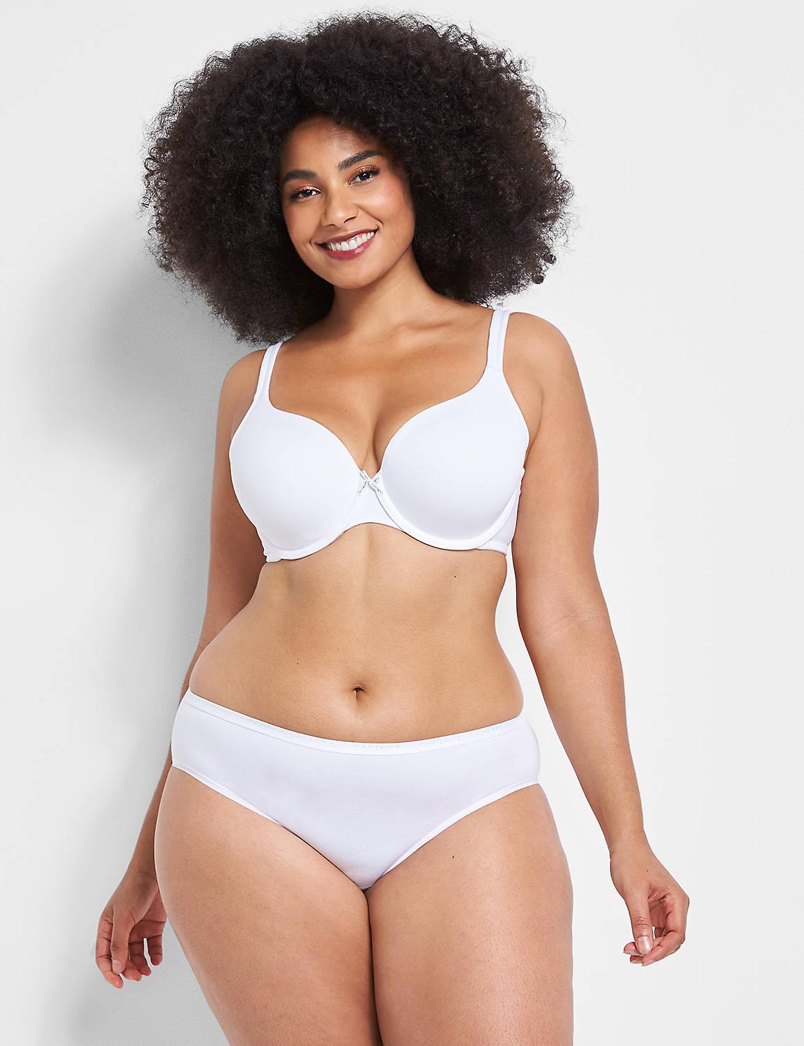 Lane Bryant Cotton Lightly Lined T-Shirt Bra 38C Bright White Product Image