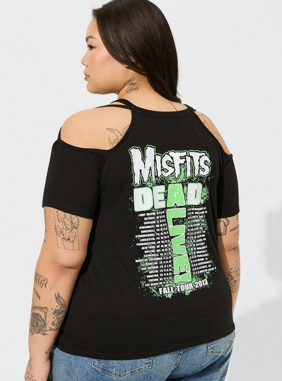 Misfits Fit Cotton O-Ring Cold Shoulder Tee Product Image