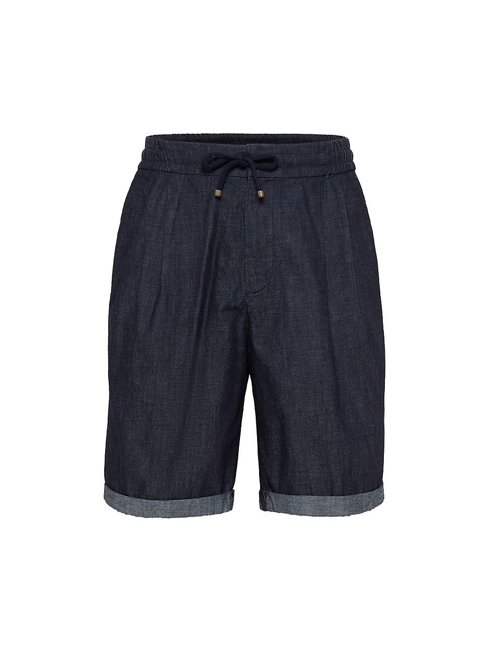 Mens Lightweight Denim Bermuda Shorts Product Image