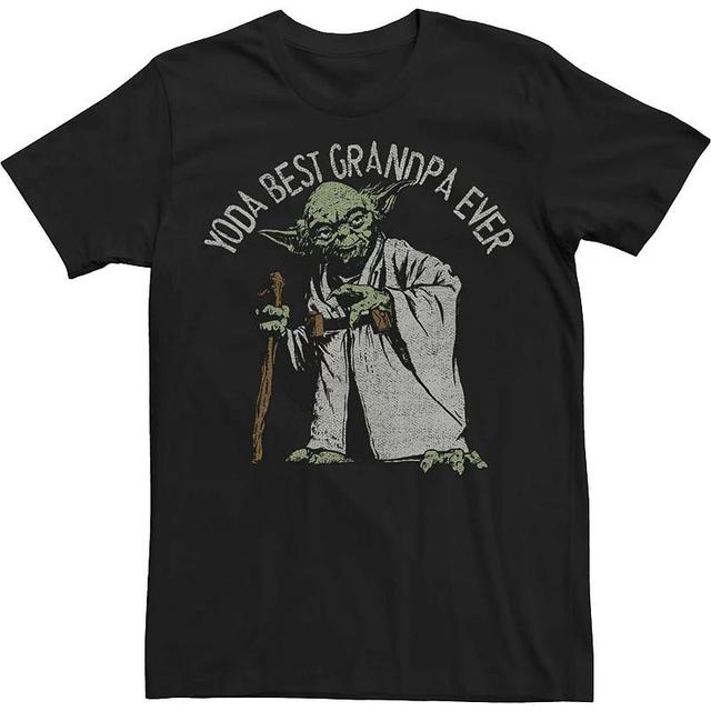 Big & Tall Star Wars Yoda Best Grandpa Ever Portrait Tee, Mens Product Image