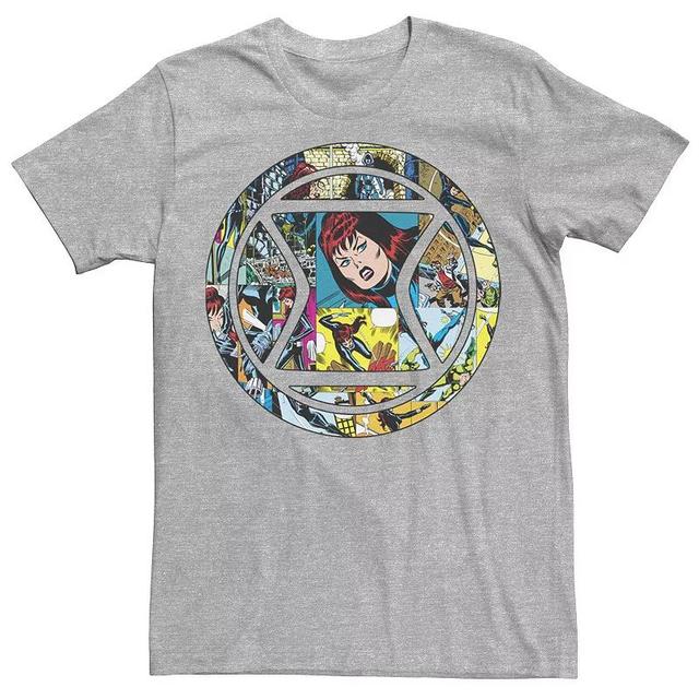 Mens Marvel Black Widow Retro Comic Icon Tee Athletic Grey Product Image