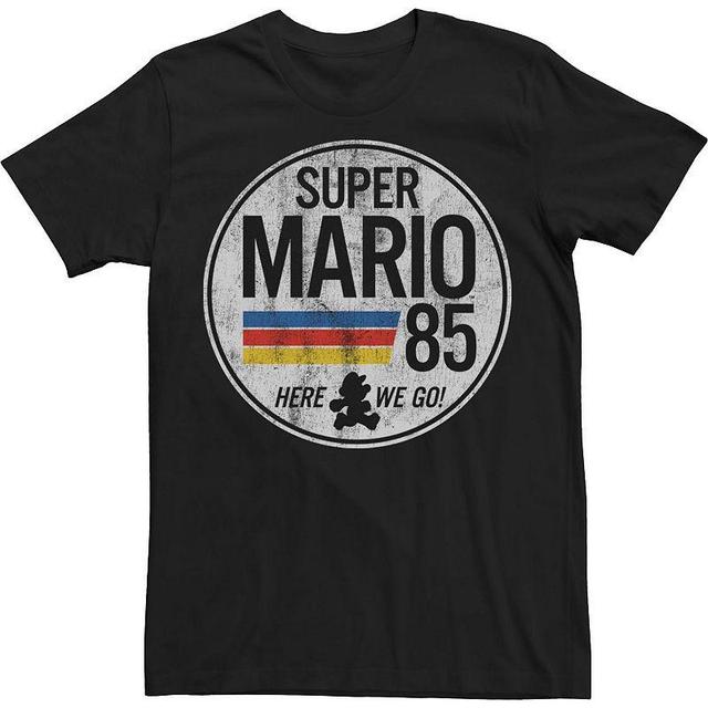 Big & Tall Nintendo Mario Is Go Crest Shield Logo Tee, Mens Product Image