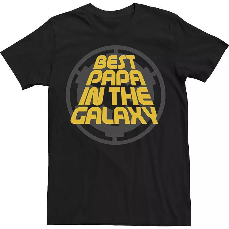 Big & Tall Star Wars Rebel Logo Best Papa in the Galaxy Tee, Mens Product Image