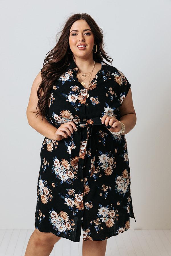 Grand Valley Floral Midi in Black Curves Product Image