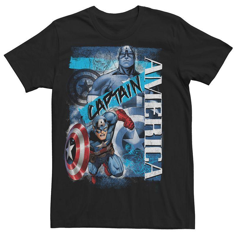 Mens Marvel Avengers Captain America Collage Graphic Tee Product Image