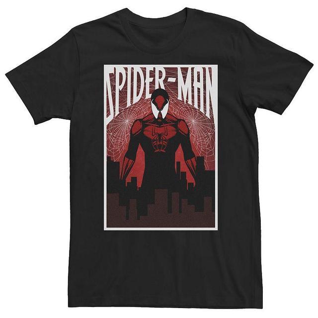 Big & Tall Marvel Spider-Man Neighborhood Watch Cityscape Tee, Mens Product Image