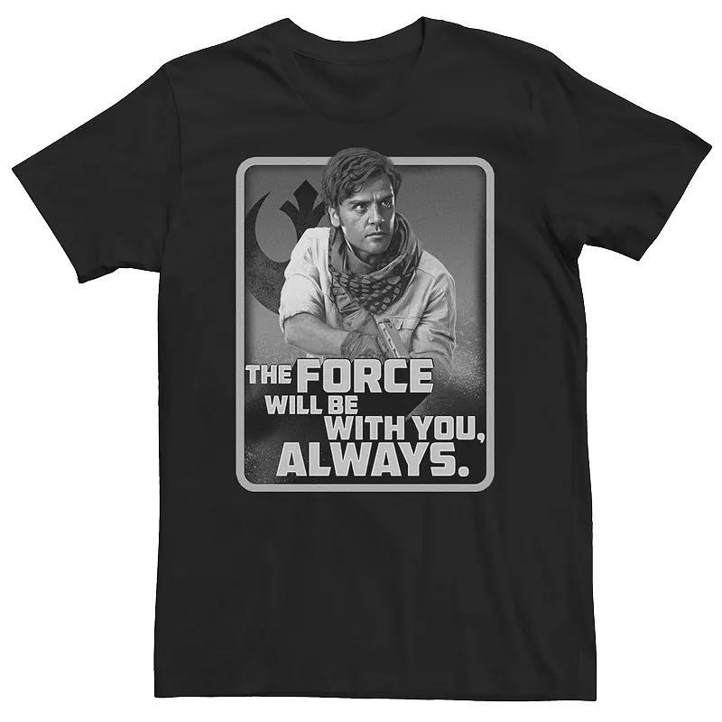 Big & Tall Star Wars: The Rise Of Skywalker Poe Force Will Be With You Tee, Mens Black Product Image