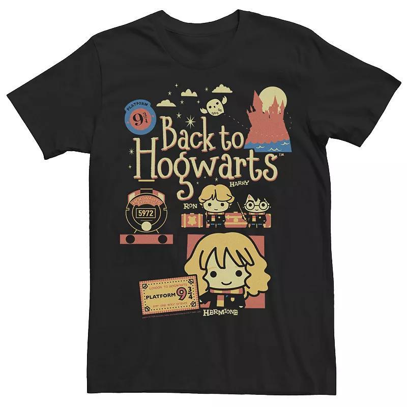 Mens Harry Potter Chibi Back To Hogwarts Tee Blue Product Image