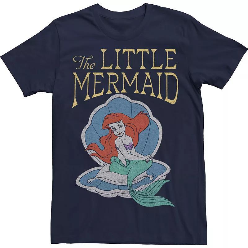 Disneys The Little Mermaid Ariel Shell Portrait Mens Tee Blue Product Image