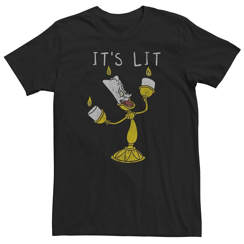 Disneys Beauty And The Beast Its Lit Mens Tee Product Image