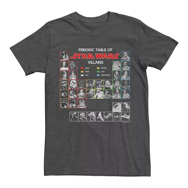 Mens Star Wars Periodic Table Of Villains Graphic Tee Product Image