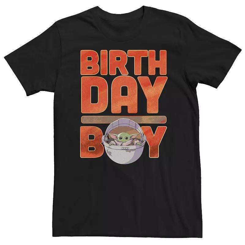 Big & Tall Star Wars Grogu Birthday Boy Word Stack Tee, Mens Product Image