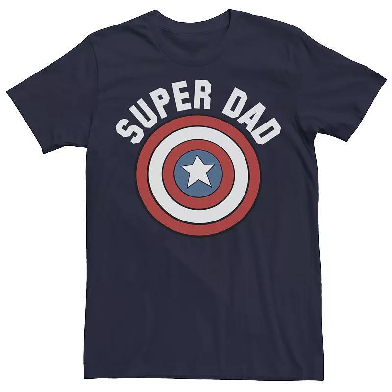 Mens Marvel Fathers Day Super Dad Captain America Shield Tee Product Image