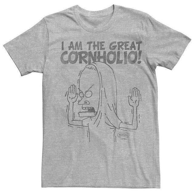 Mens Beavis And Butthead The Great Cornholio Outline Short Sleeve Tee Athletic Grey Product Image