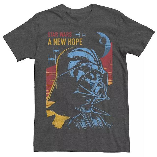 Mens Star Wars Darth Vader Stares Down A New Hope Tee Grey Heather Product Image