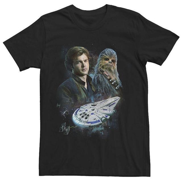 Mens Star Wars Han Solo Movie Han Chewie Millennium Falcon Tee Product Image