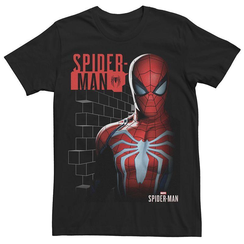 Mens Marvel Spider-Man Bricks Graphic Tee Product Image