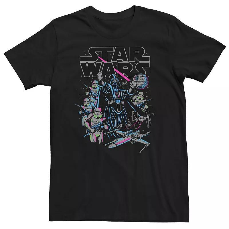 Big & Tall Star Wars Neon Vader And Stormtrooper Tee, Mens Product Image