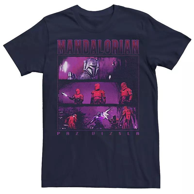 Mens Star Wars The Mandalorian Paz Vizsla Sith Troopers Boxes Graphic Tee Blue Product Image