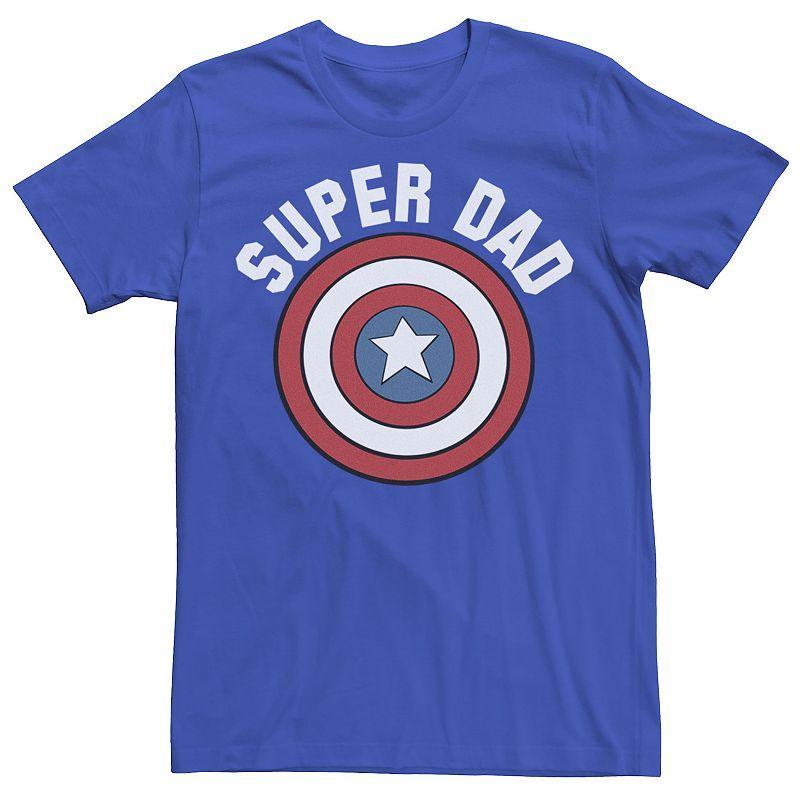 Mens Marvel Fathers Day Super Dad Captain America Shield Tee Product Image