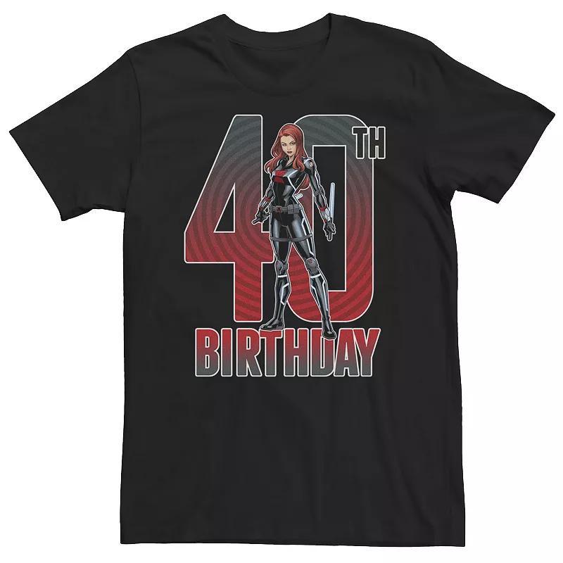 Big & Tall Marvel Widow 40th Birthday Tee, Mens Product Image