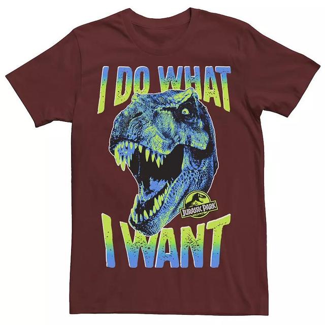 Mens Jurassic Park T-Rex I Do What I Want Tee Med Blue Product Image