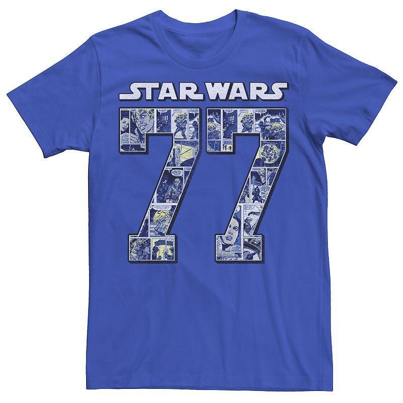 Mens Star Wars Comic Filled 77 Logo Graphic Tee Product Image