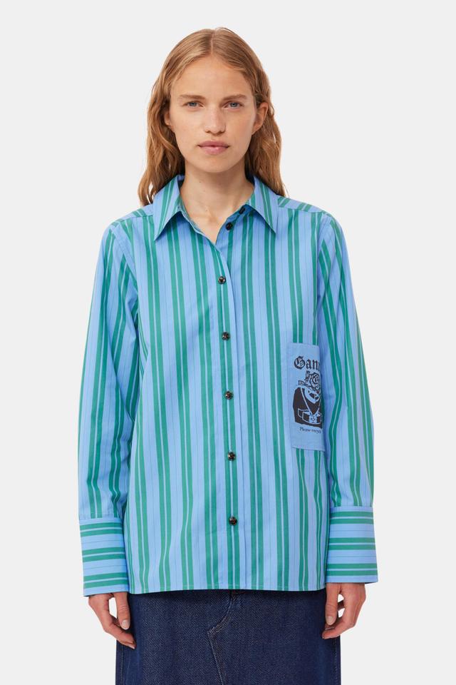 Re-cut Striped Cotton Shirt Product Image