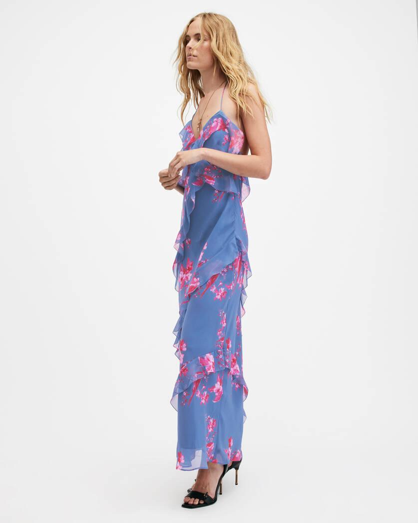 Marina Iona Floral Print Slim Fit Dress Product Image