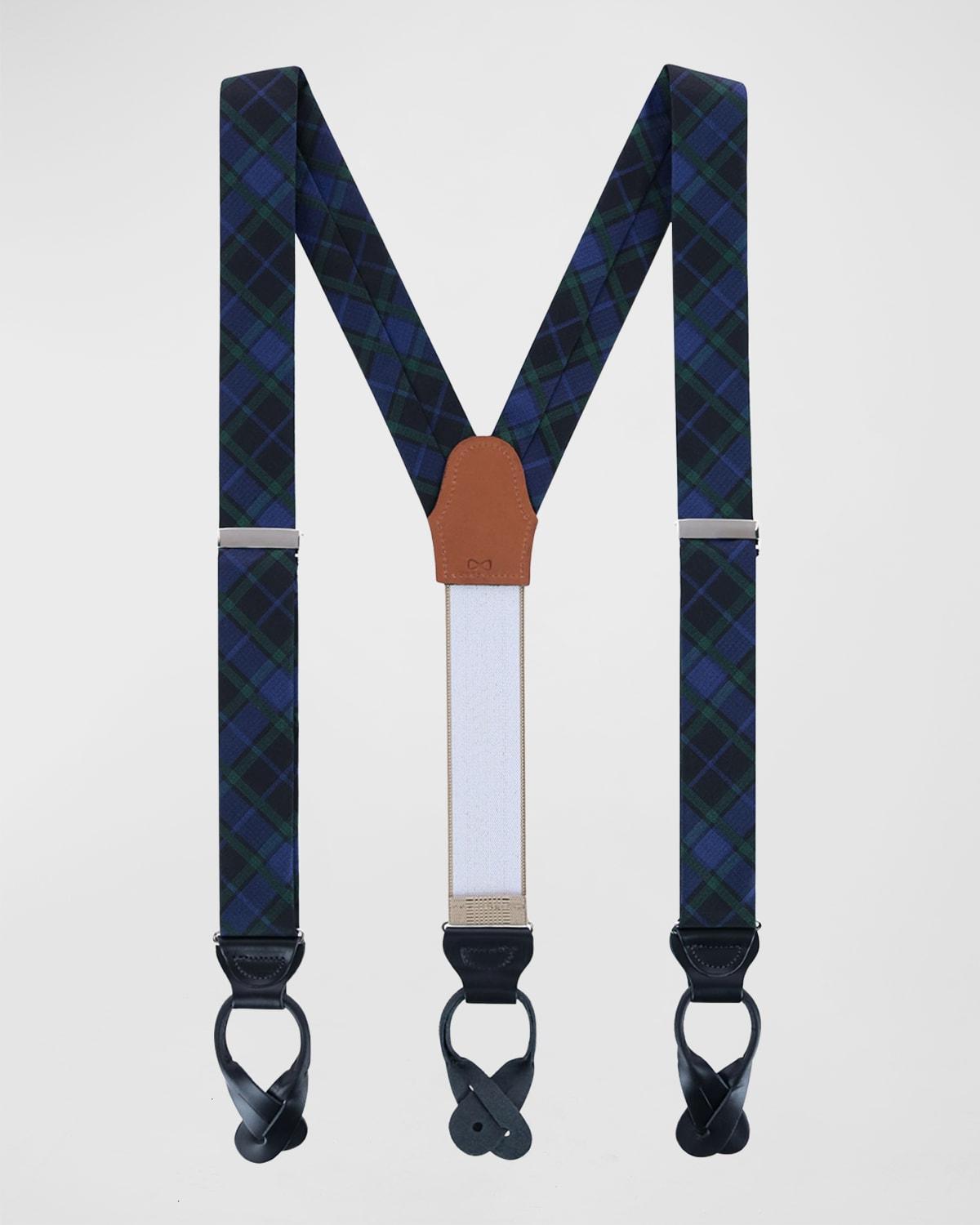 Trafalgar Ives Plaid Silk Suspenders Product Image