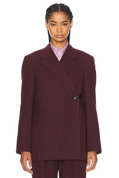 THE ROW Azul Jacket In Burgundy Product Image