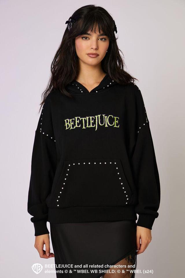 Beetlejuice Beetlejuice Rhinestone Hoodie | Forever 21 Product Image