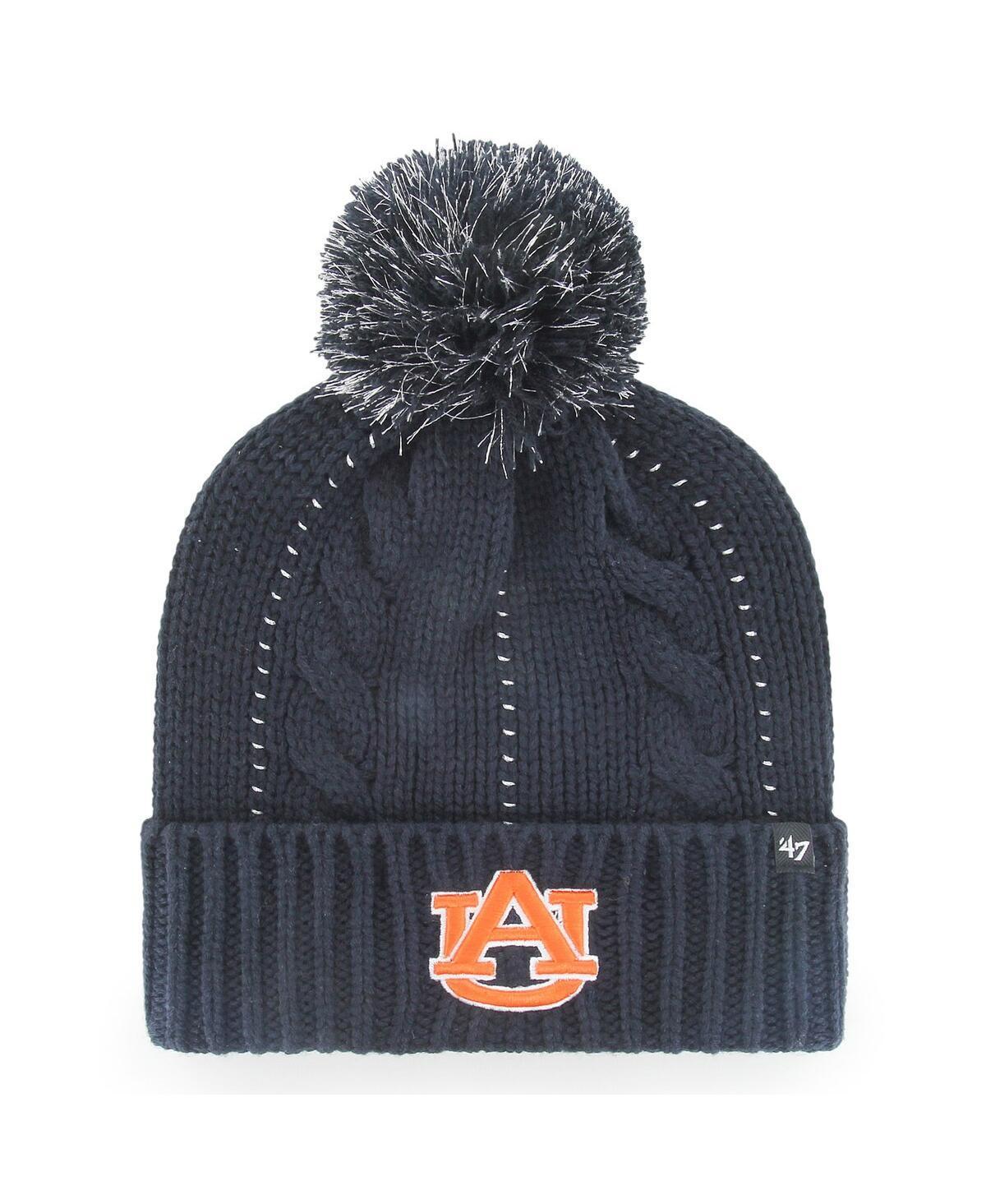 Womens 47 Auburn Tigers Bauble Cuffed Knit Hat with Pom, Blue Product Image