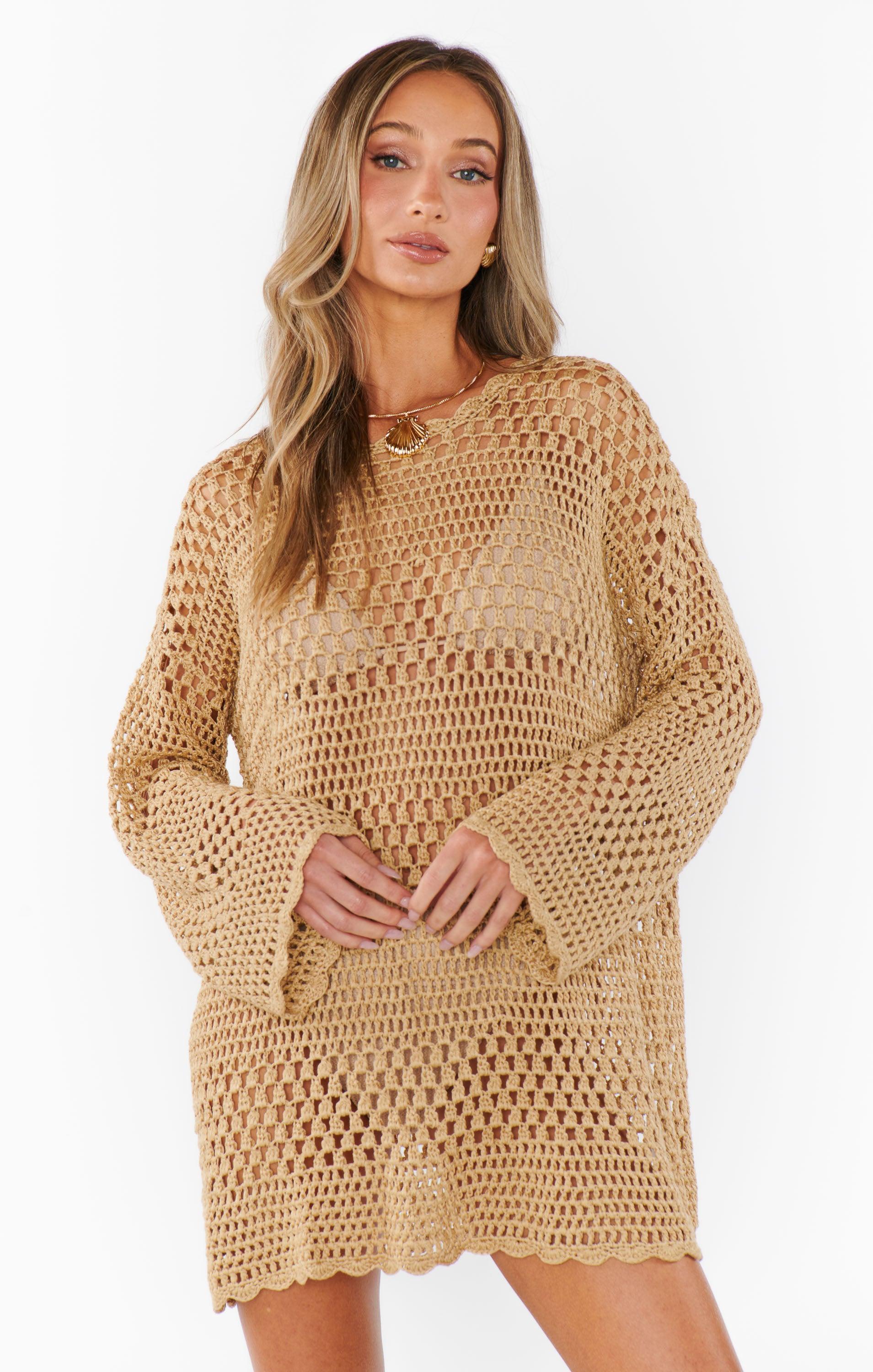 Paula Pullover ~ Latte Crochet Product Image