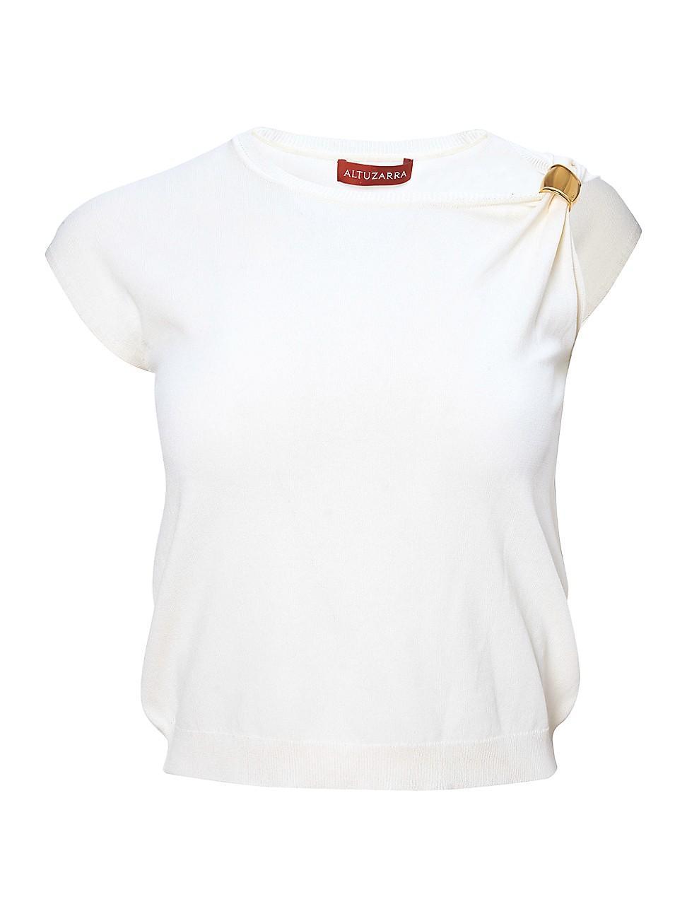 Womens Rinaldi Asymmetric Slash Knit Top Product Image